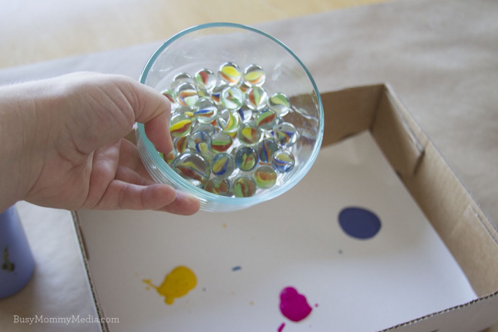 Marble Painting! | This is such a fun art activity for preschoolers!