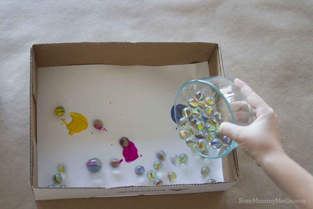 Marble Painting! | This is such a fun art activity for preschoolers!