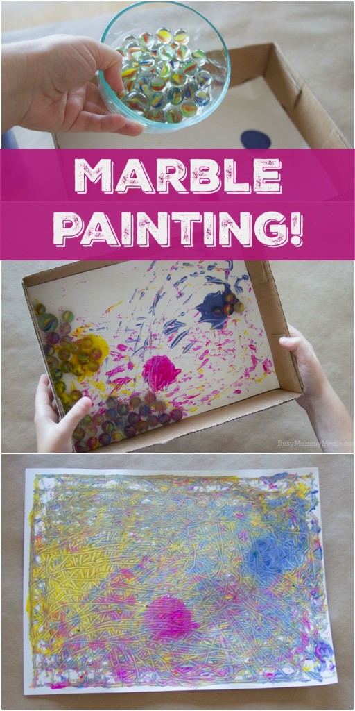 Marble Painting! | This is such a fun art activity for preschoolers!