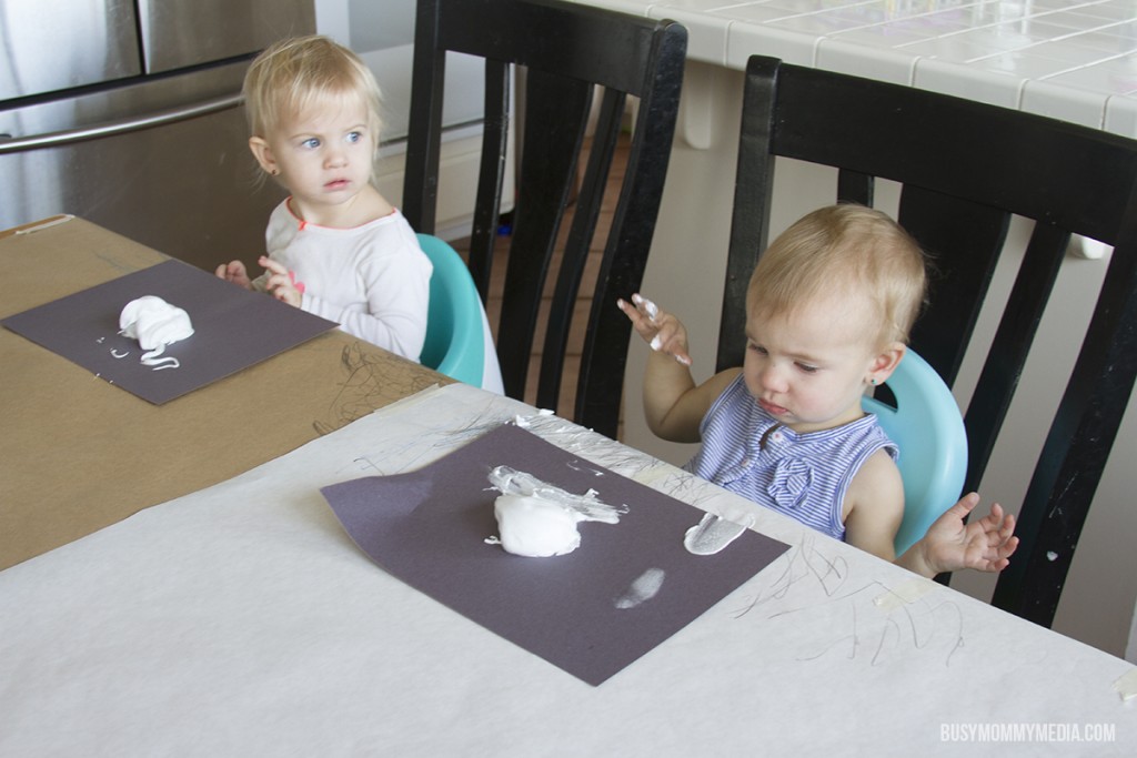 Shaving Cream Puffy Paint Snowflakes