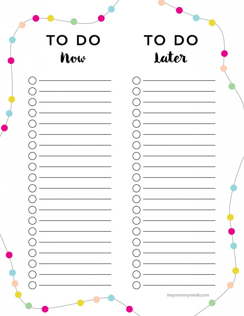 Printable to-do list