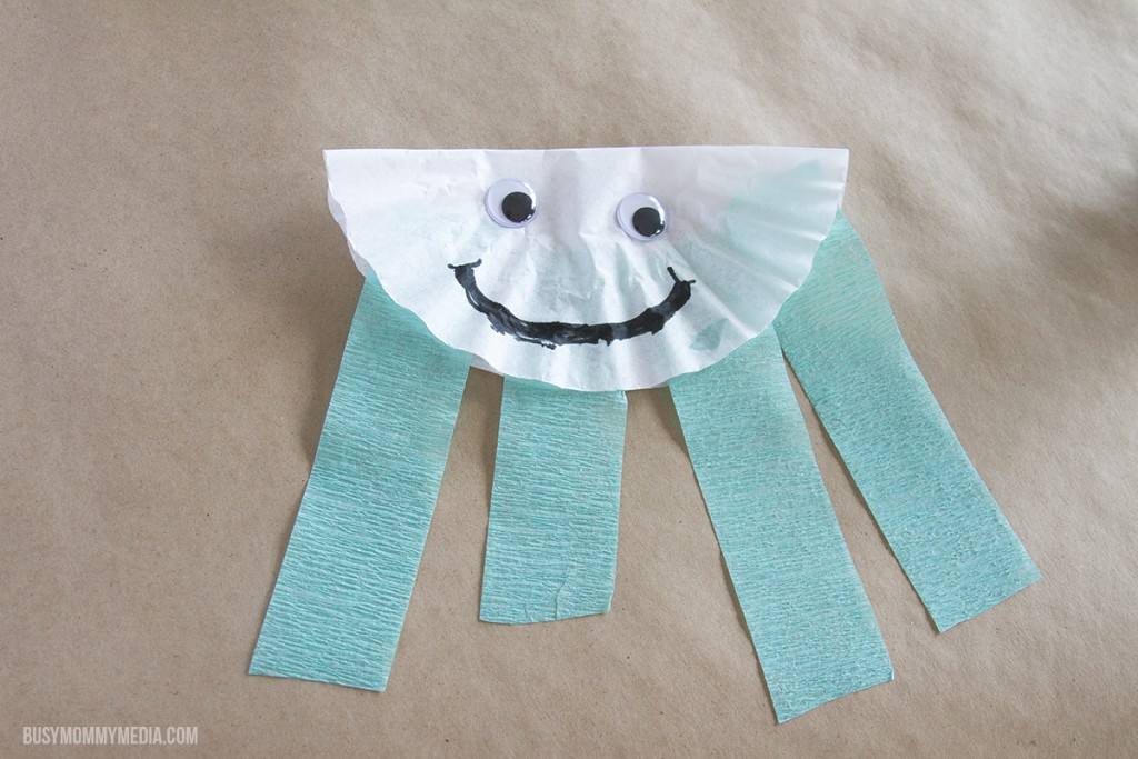 Coffee Filter Jelly Fish Craft for kids