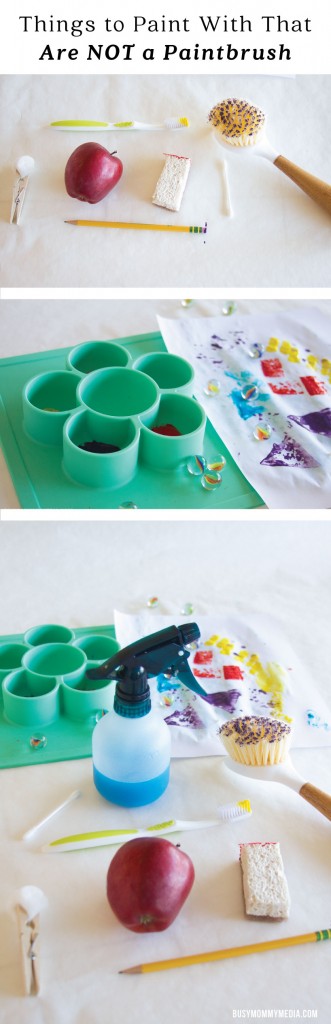 Things to Paint with that are NOT a Paintbrush | This is such a fun open-ended art project for kids! What a great way to let kids be creative!