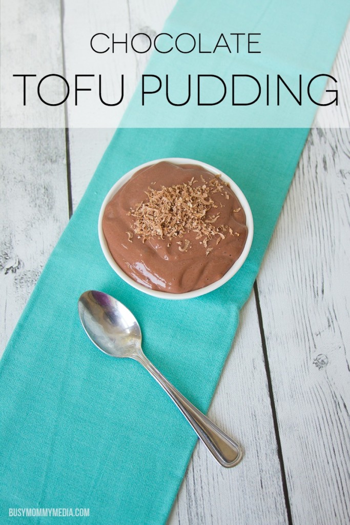 Chocolate Tofu Pudding | This homemade pudding recipe is packed with protein and only has 3 ingredients! Kids LOVE this!