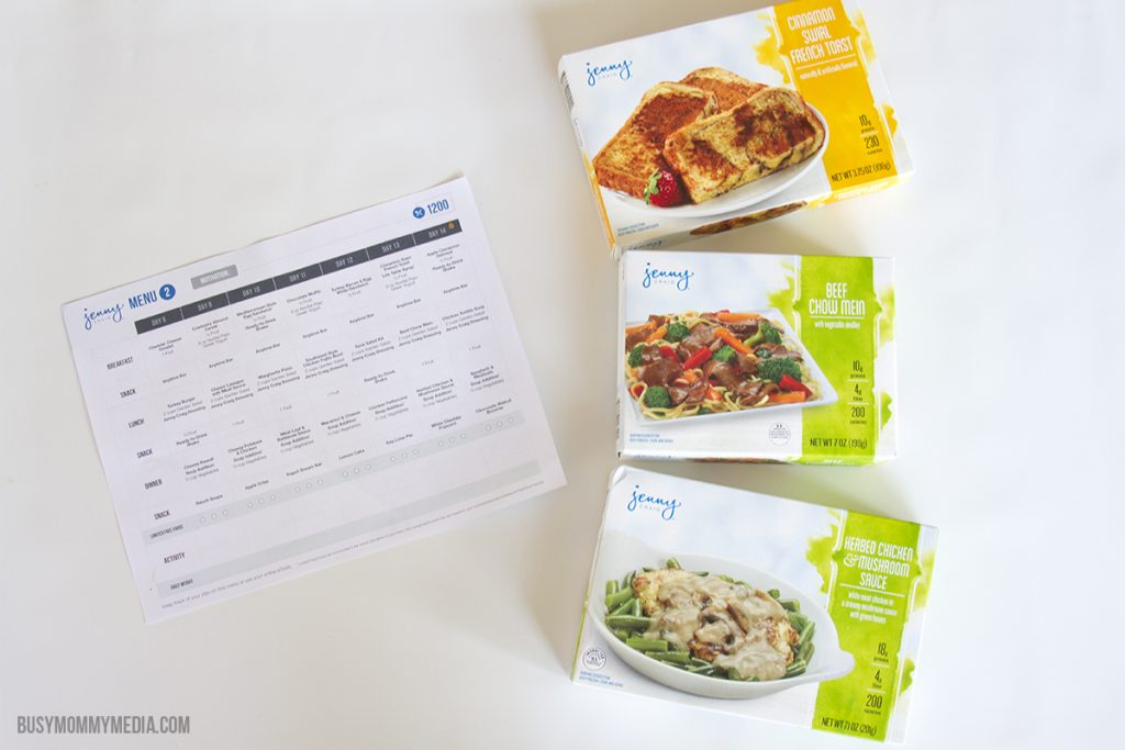 Jenny Craig daily food plan