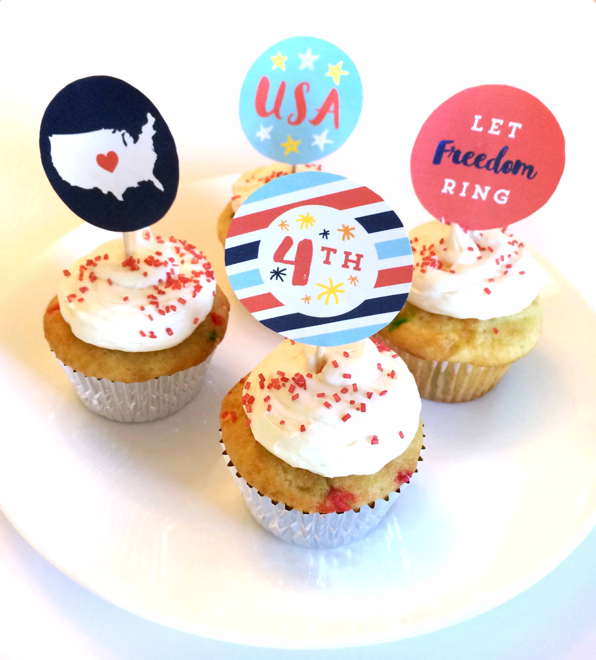 Patriotic Cupcake Toppers