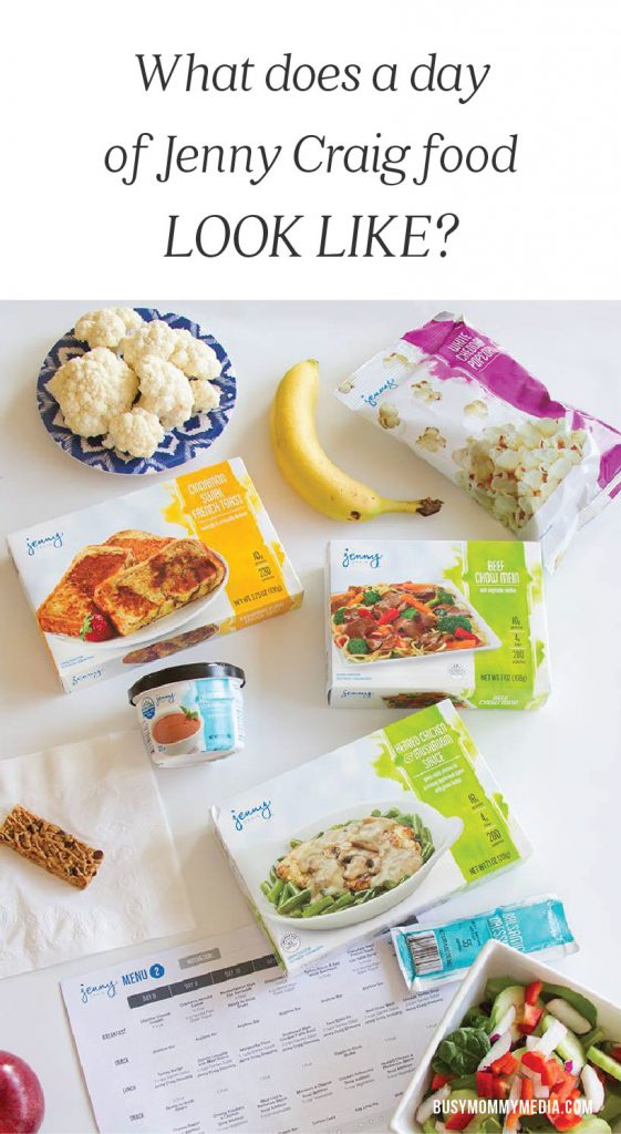 What does a day of Jenny Craig food look like?