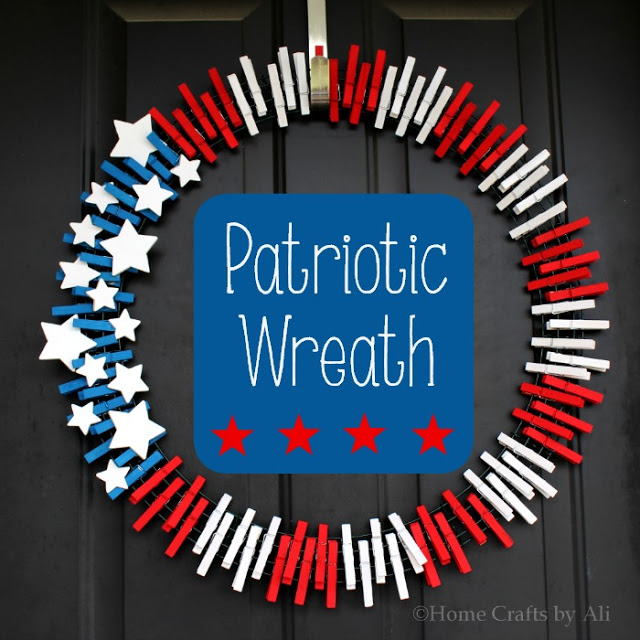 clothes pin wreath