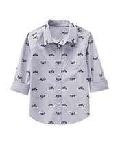 Button-up Moto Shirt