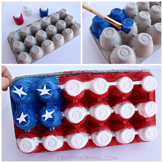 Egg Carton American Flag