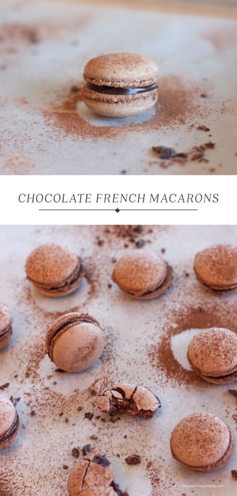 Chocolate French Macaroons | Have you ever wanted to try making french macarons? This is an awesome recipe for Chocolate French Macarons with step-by-step instructions. 