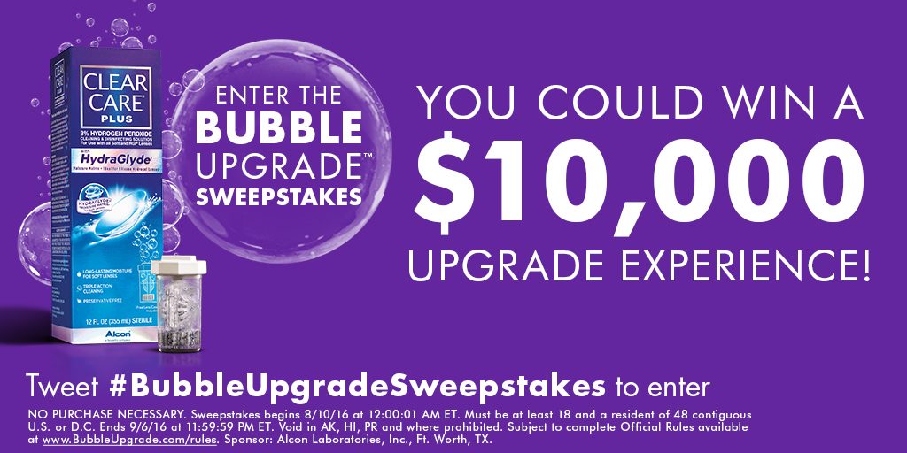 Bubble Upgrade™ Sweepstakes