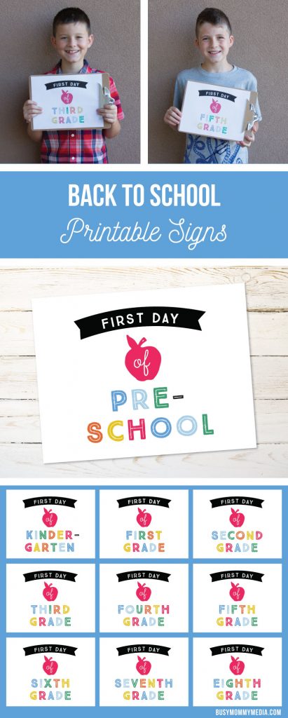 back to school printable signs | What a fun addition to Back-to-School photos!
