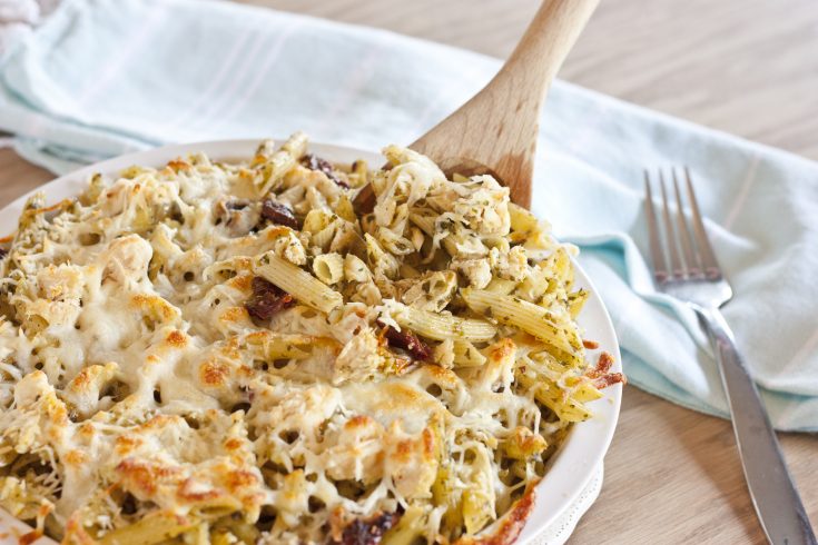 Pesto Ranch Pasta Bake