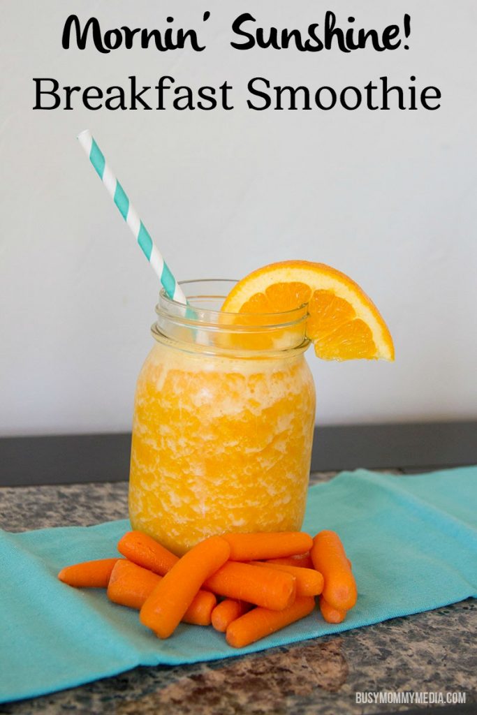 Mornin’ Sunshine! Breakfast Smoothie | This is a great way to start the morning!