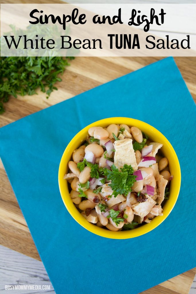 Simple and light white bean tuna salad