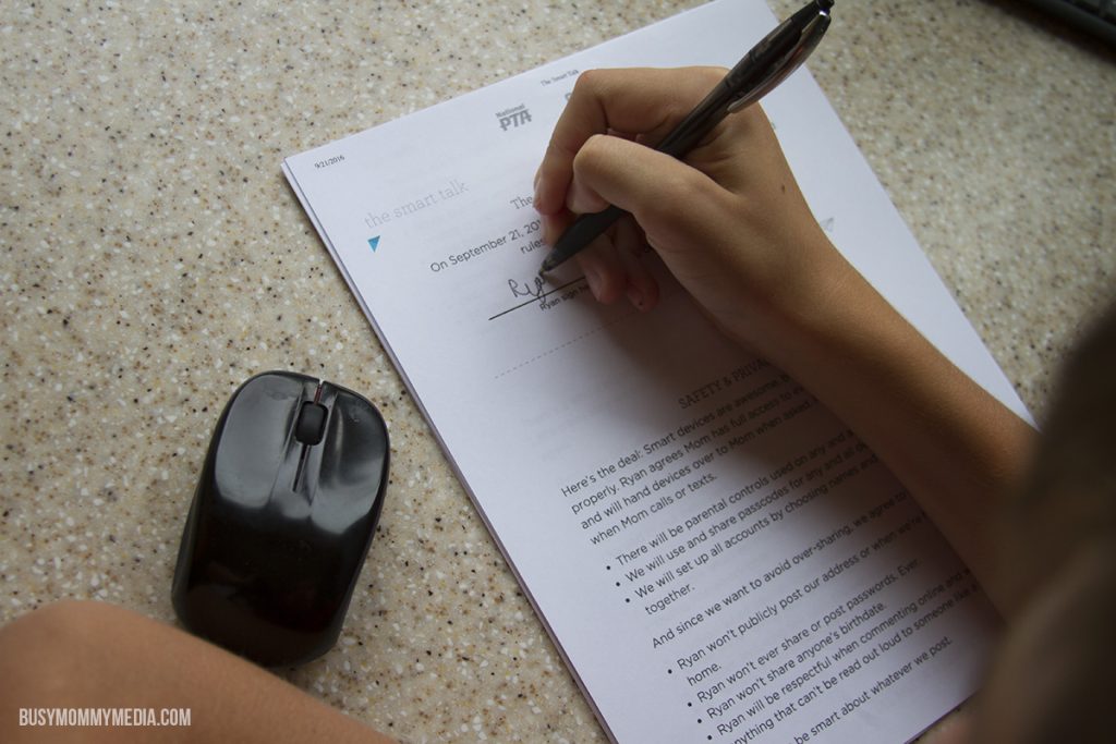 Lifelock digital contract for kids