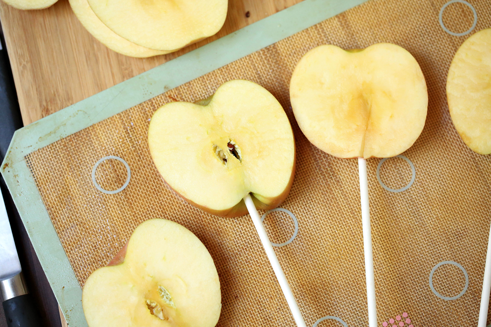 Apple slices for sliced caramel apple pops