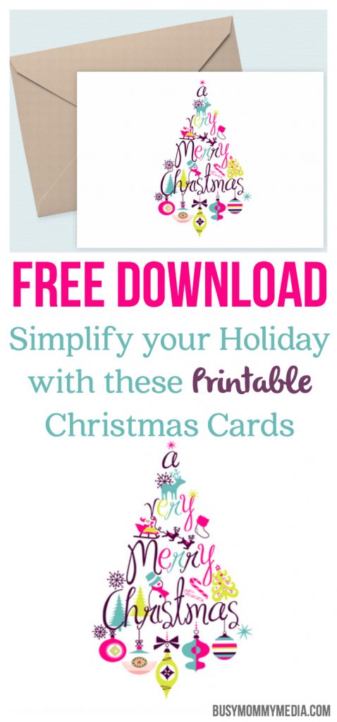 Free Download: Simplify your Holiday with these Printable Christmas Cards