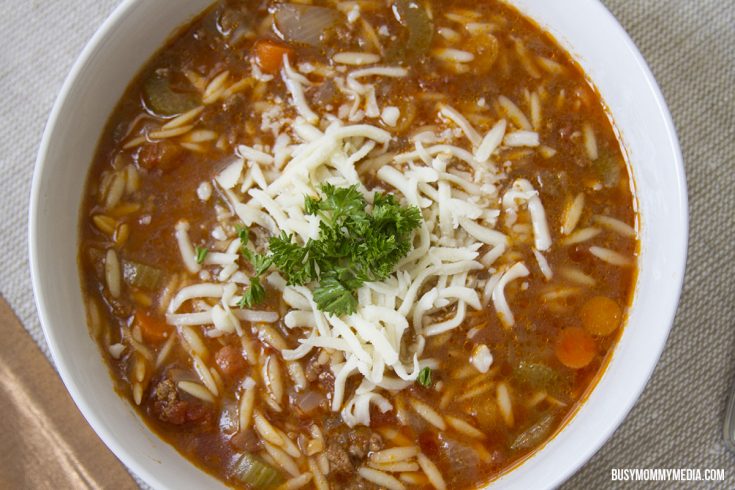 Instant Pot Hamburger Orzo Sou