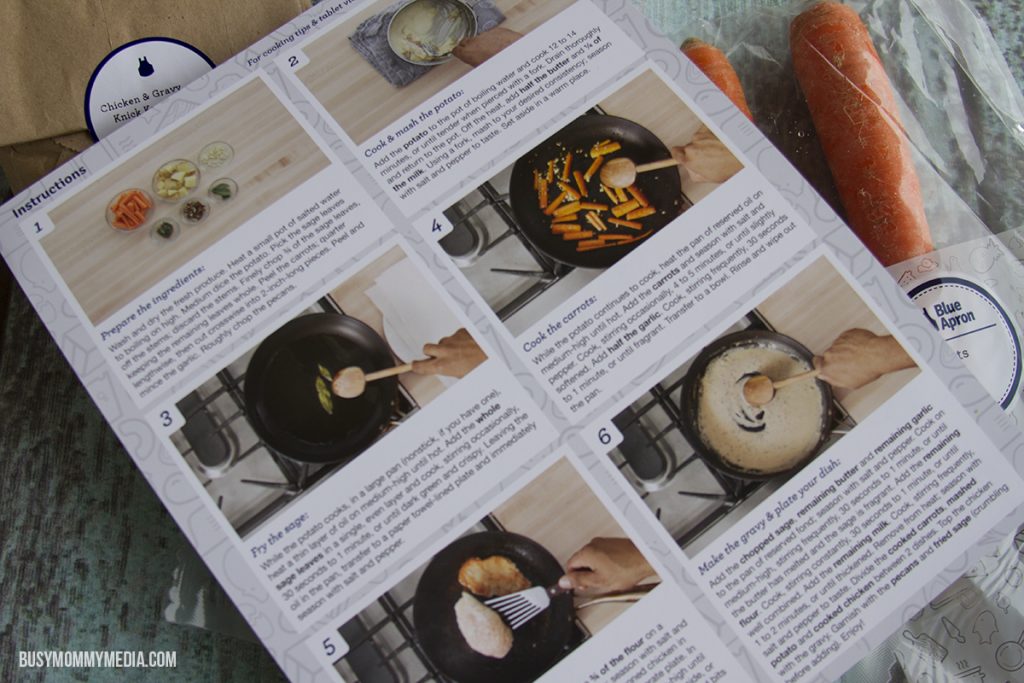 Blue Apron Recipe card