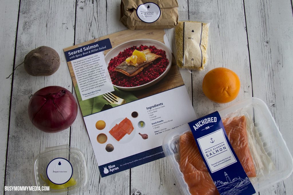 Seared Salmon Ingredients from Blue Apron