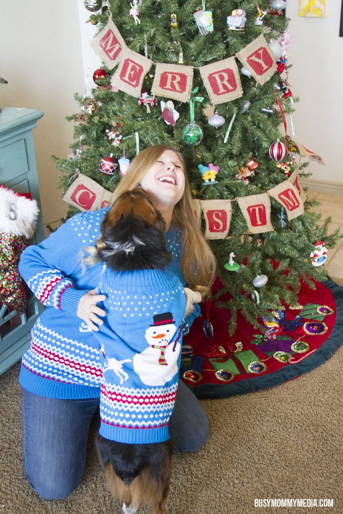 Celebrating dog's first Christmas