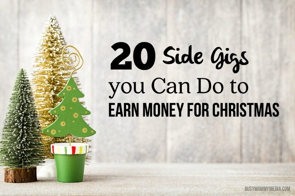 Are you looking for a way to earn some extra cash during the holiday season? Holiday expenses can definitely add up fast. Between holiday gifts, holiday meals, parties, and other events, having some extra income could drastically reduce your stress level. You probably don't want to commit to a extra job long-term though. Fortunately, you still have a lot of options to earn extra money for Christmas without saying goodbye to all of your spare time. We've come up with some of our favorite ways to earn extra money during the holidays. Check out our list below. Drive for Uber. You can get set up as an Uber driver fairy quickly and you aren't locked into set hours so you only drive when you want to. They pay weekly so it can be a great way to earn some extra cash fast. I tried it out to see what it would be like as a woman driving for Uber and it was kind of fun. Check out my experience driving for Uber here. Rent out your Spare Room. Do you have a spare room in your house that isn't being used? Consider renting out space in your house to earn some extra holiday cash. Sites like HomeStay.com and Airbnb will help you find people to rent your space. Deliver holiday packages. Delivery drivers stay very busy during the holiday season and many companies are looking for holiday help. If you want something consistent (possibly with the opportunity to stay on after the holidays) look at some of the larger companies like UPS. If you want a bit more flexibility, see if Amazon Flex is in your area. You can set your own schedule delivering packages in your local area. Planning a holiday trip? Consider a service like Roadie.com that lets you hook up with people who need items delivered to your destination. Offer babysitting services. As a mom, you know how hard it can be to run errands with kids. Offer babysitting services to families in your community who need a chance to shop without kids, attend a holiday party, or catch up on their holiday to-do list. Sell homemade gifts on Etsy. Are you crafty? Consider making homemade gifts to sell on Etsy or at a local craft fair. Join Swagbucks. Have you used Swagbucks? Swagbucks is a service that will let you earn points that are redeemable for gift cards. You can earn points by using their search engine, printing coupons, watching videos, taking surveys and more. One year I nearly paid for all of our holiday gifts using Amazon cards I earned through Swagbucks. Sign up for Swagbucks HERE. Sell things from around your house. Most of us could fund Christmas just by selling things we no longer use. Sort through your stuff and sell on Facebook sale groups, Craigslist, eBay, or even host a garage sale if the weather is warm where you live. I once made $700 in one weekend just decluttering my home. Use Cashback sites when you shop. If you are planning on doing any of your holiday shopping online, be sure and use cashback sites to earn extra money on things you are buying. My favorite is Ebates because they have so many options. FreeShipping.com is a paid option but they offer higher percentages back, which may be worth it if you are doing a lot of online shopping. Do sales through an MLM. MLMs get a bad rap but I know several moms who make a great income selling through them. The benefit to these is you can jump right in and get started. You don't have to worry about creating a product, building a website, or most of the other issues that you deal with when starting a company. There usually is a start up fee but if you find a product that you love, you can make some great sales commissions during the holiday season when people are looking for gift ideas. I'm personally a rep for Young Living (their products make GREAT gifts) and Thrive Life and have made a steady income from both for years. Become a petsitter. With so many families heading out of town for the holidays, many of them will need a reliable petsitter. This is a great short term gig that can be fun to do together as a family. You can find petsitting jobs on Care.com and Rover.com. Install Christmas lights. Are you brave enough to climb a few ladders (or send your husband up one)? You can make good money installing Christmas lights. Create a flyer and pass it around your neighborhood. You'll probably be turning down business before you know it. Be a Personal shopper. Shopping and holiday errands can be time consuming. Offer your services as a personal shopper and simplify life for other moms. Do seasonal online customer service. With call centers increasing their volume during the holiday season, many hire seasonal workers to help with online customer service. You can do these jobs from home (although you may still need child care so you can focus). A few that routinely hire seasonal customer service workers include 1-800 Flowers, Apple At Home, Amazon and Williams-Sonoma. Offer house cleaning service. With family coming in from out of town, holiday parties, and just general holiday craziness, I don't know a mom who couldn't use some help cleaning her home. Offer holiday house cleaning services and set your schedule to fit your holiday plans. Offer catering services. Are you a great cook? Consider offering catering services. Out of town guests, holiday parties, and other events mean there are plenty of opportunities for you to put your cooking skills to work. Sell Amazon FBA. Did you know you can buy products at a discount and ship them off for Amazon to do all the work? Amazon FBA (a.k.a. fulfilled by Amazon) will warehouse your product and ship them off when they are sold. They do take a fee but if you are good at deal hunting you can make some good money this way. Entrepreneur Girl is a great resource if you want to get started with this. Shop for holiday deals and ship them off to Amazon to sell for a profit. Be a website tester. There are quite a few companies that will pay you to test out websites. Pay is anywhere from $8-20 per test which usually takes around 10-20 minutes. This is a great list of places that will pay you to test websites. User Testing is another popular option. This gig is completely flexible so you can do it in your spare time during the holidays. Sell stock photos. Are you a photographer? You can sell stock images for some extra cash. iStockPhoto buys stock images but they are just one of many options out there. Most sites require you to submit some work samples before you are approved so be sure to have samples ready to go. Get a job as a seasonal retail worker. Many retail stores need extra employees during the holiday season. Retail hours go beyond regular 9-5 hours so you can request schedules that fit what you need (although you may have to be a bit flexible). As a bonus, you'll often receive a store discount so you may be able to save on holiday gifts. Take contract work. Do you have a skill that you could put go use for contract positions? There are some great short-term gigs out there that you can do to earn extra money for the holidays. Check out PeoplePerHour and Freelancer.com to find jobs. For smaller jobs, check out Fiverr (even small jobs can add up to a good amount of cash). What are you doing to earn extra money for Christmas expenses? Share them with us in the comments.