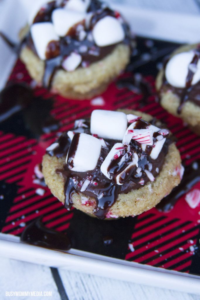 Peppermint Hot Chocolate Cookie Cups