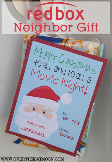 Printable Redbox neighbor gift