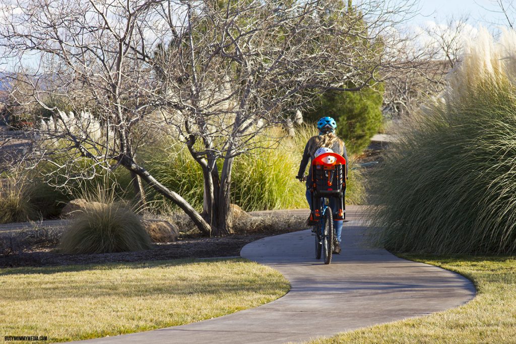 Riding bikes with kids