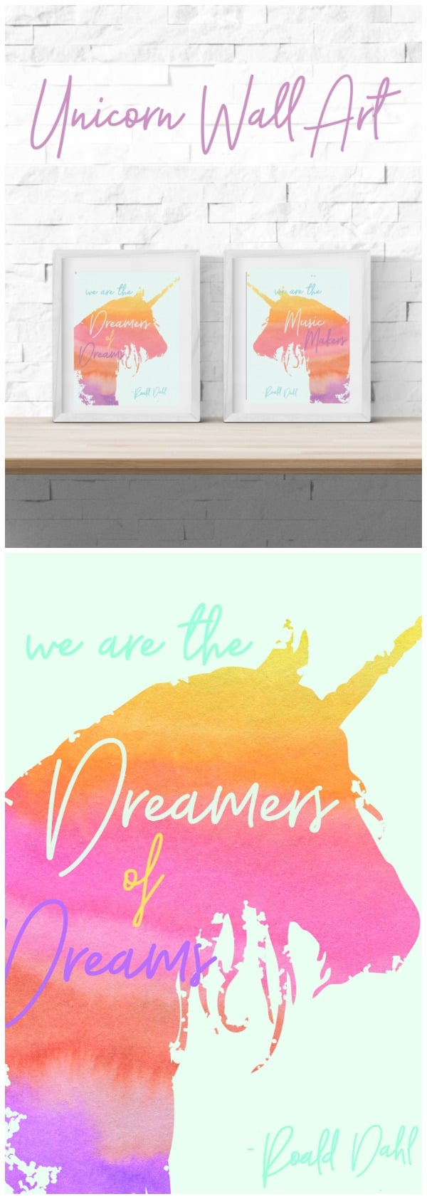 Printable Unicorn Wall Art