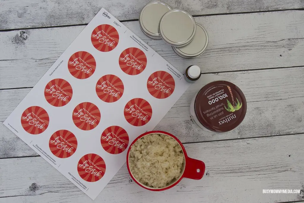 DIY Peppermint Lip Scrub - Includes FREE Printable Labels!