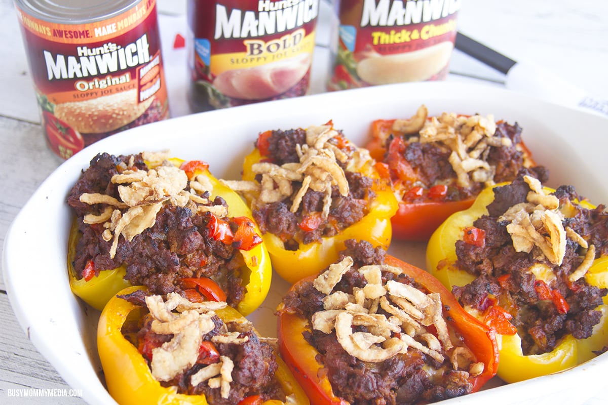 Sloppy Joe Stuffed Peppers