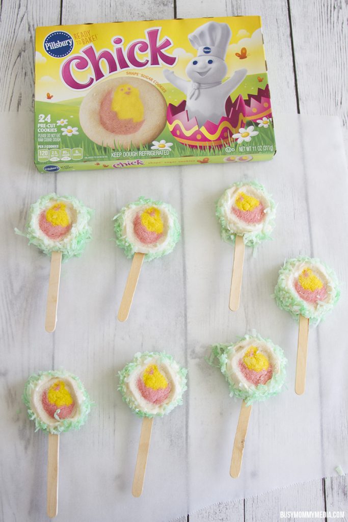 Easter Chick in a nest cookies