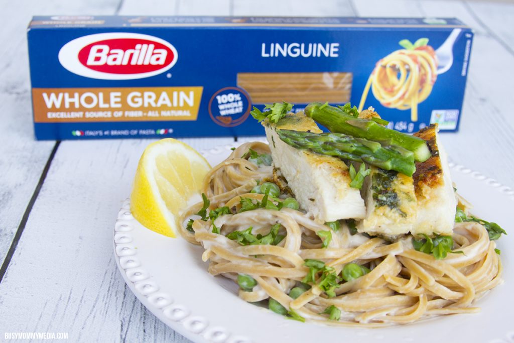 creamy pasta with spring veggies