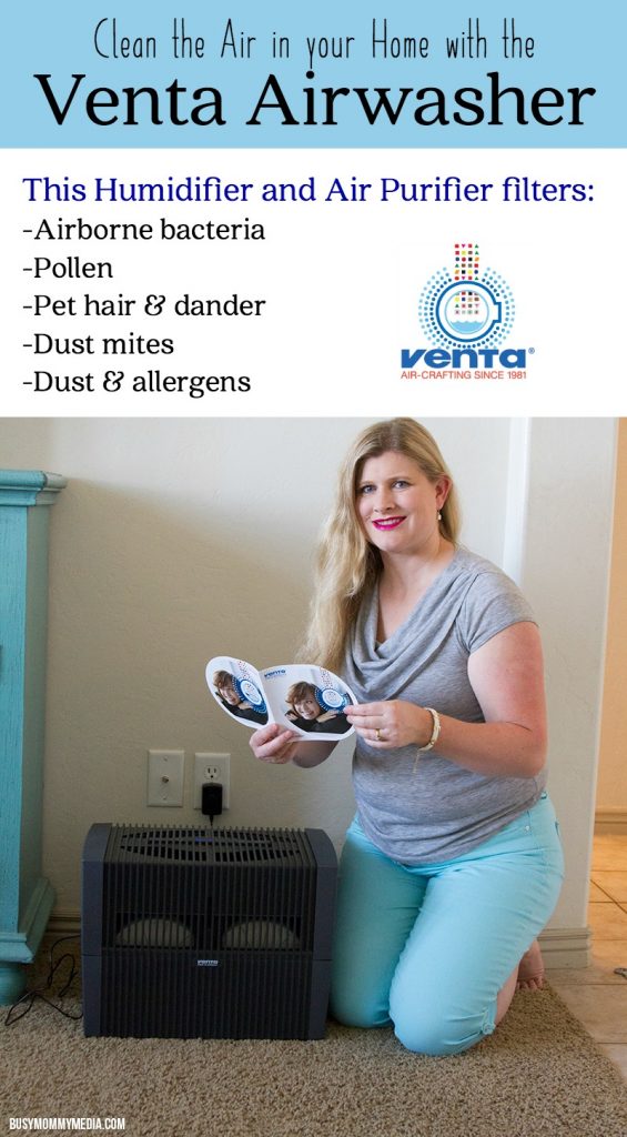 Clean the air in your home with a Venta Airwasher. This humidifier purifies the air in your home using water as a filter! This is a must-have for every home! It filters dust, allergens, bacteria, pollen, and more!