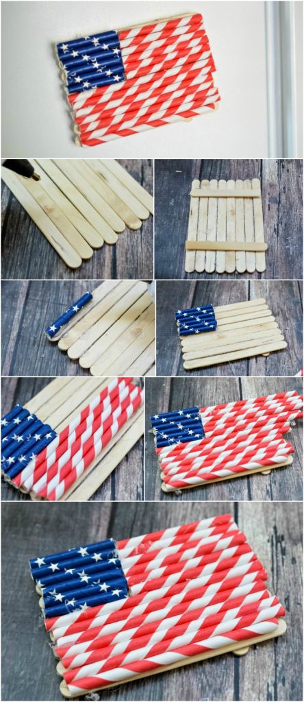 Magnetic 4th of July Flag | This easy 4th of July Craft is so much fun to make with kids!