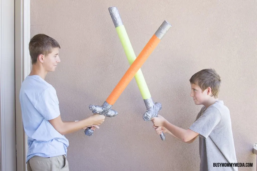 DIY Pool Noodle Swords
