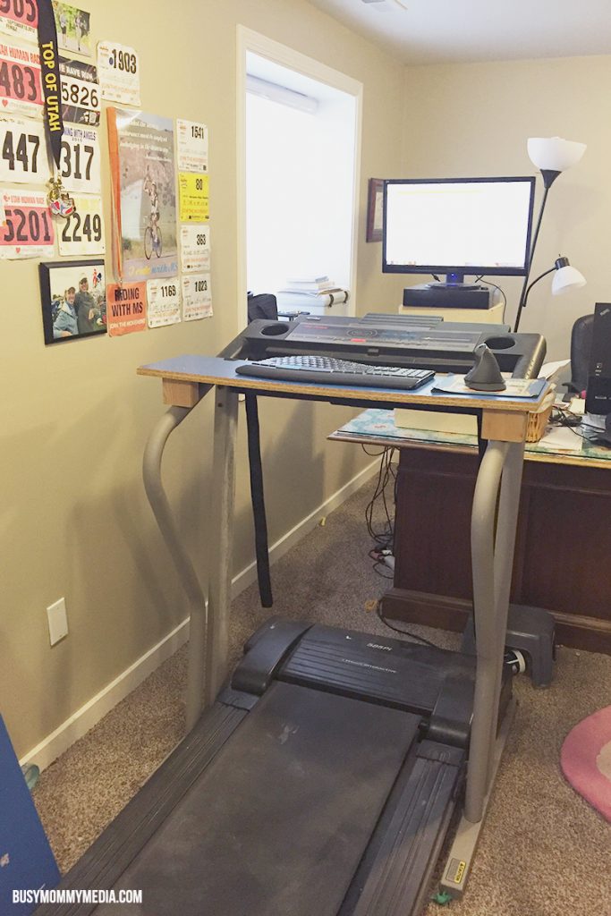 DIY Walking Desk for work at home moms