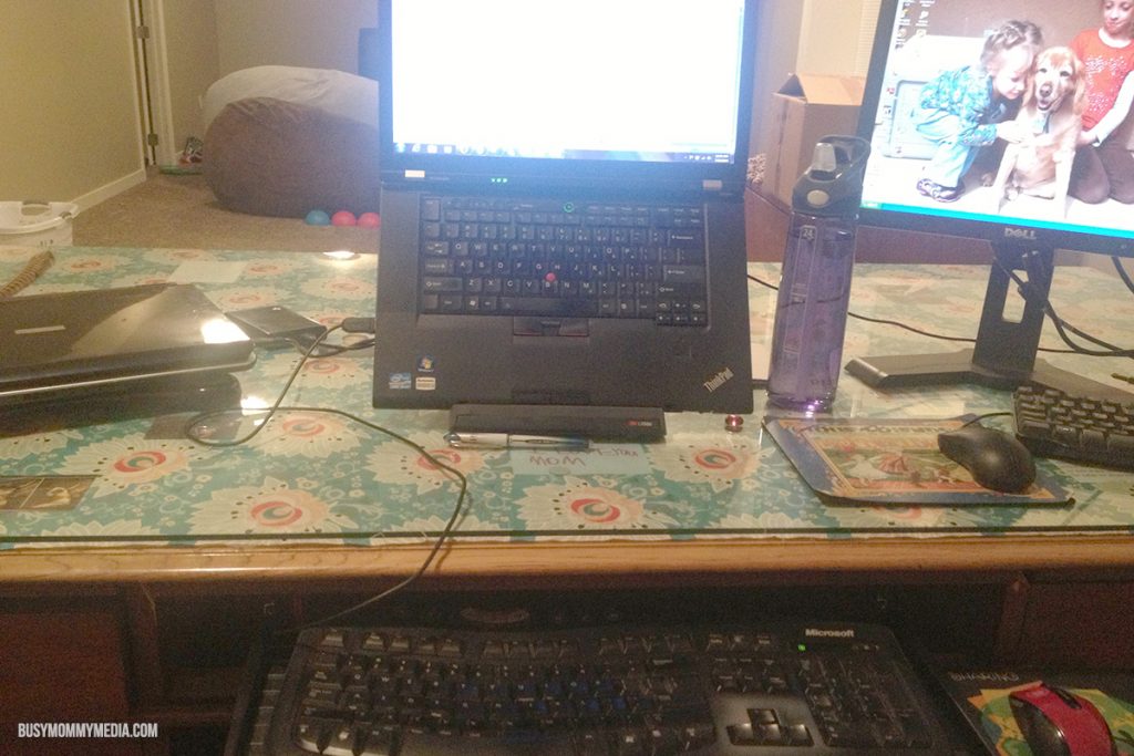 Work at home mom workspace