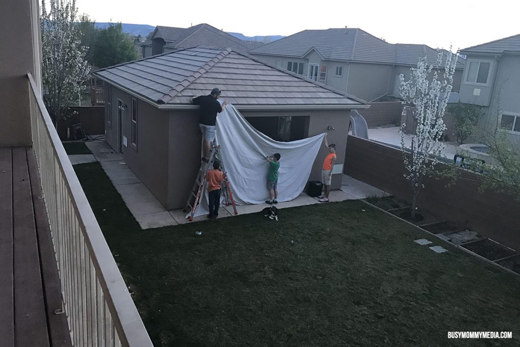 Backyard movie night