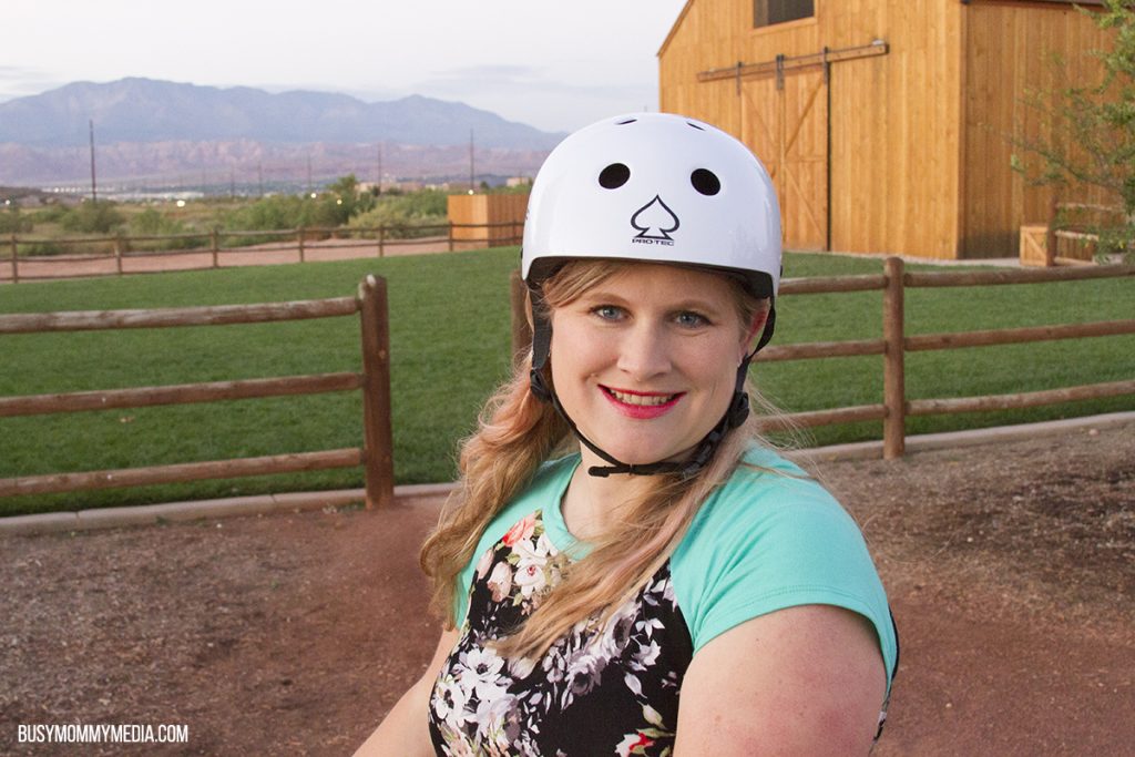 riding a bike