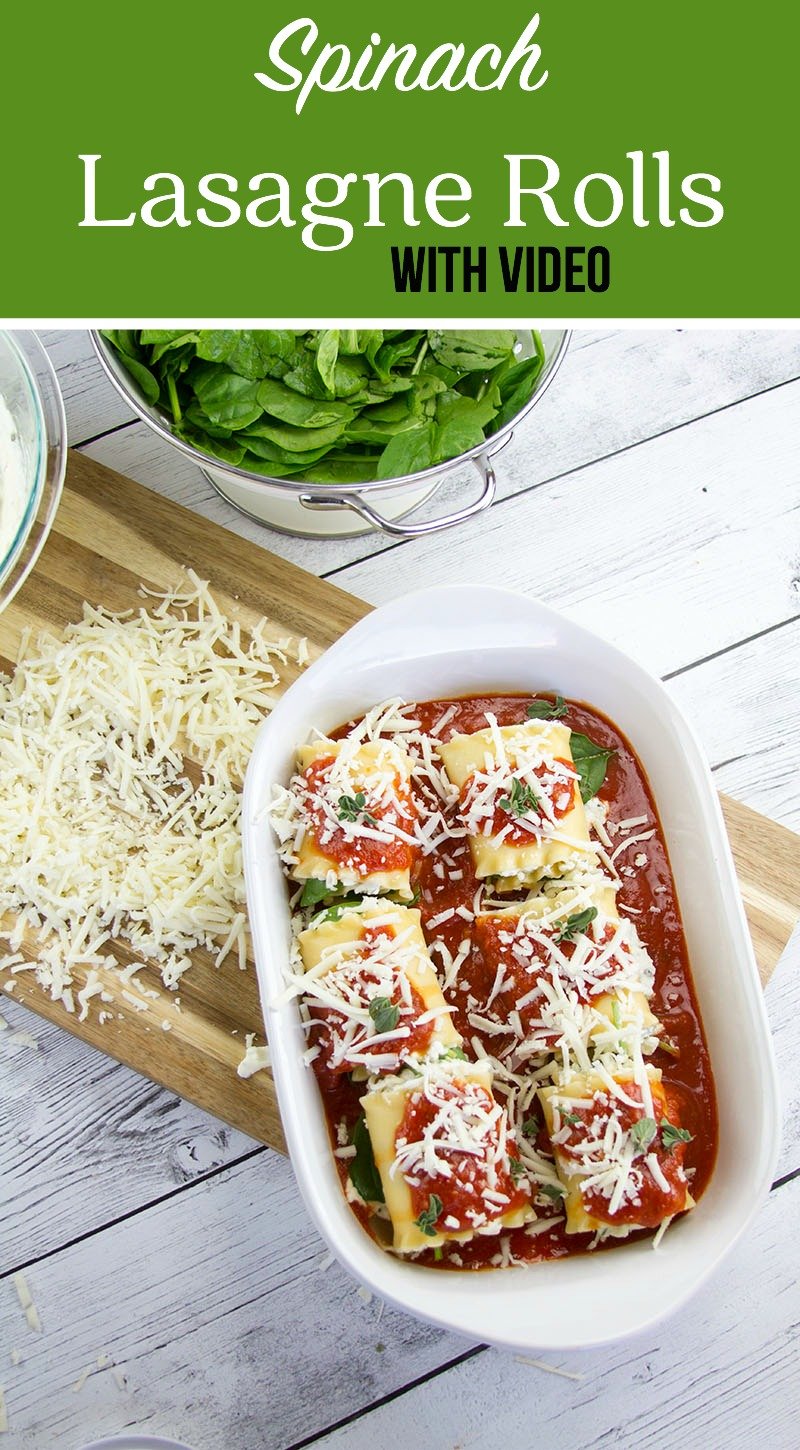 Spinach Lasagne Rolls