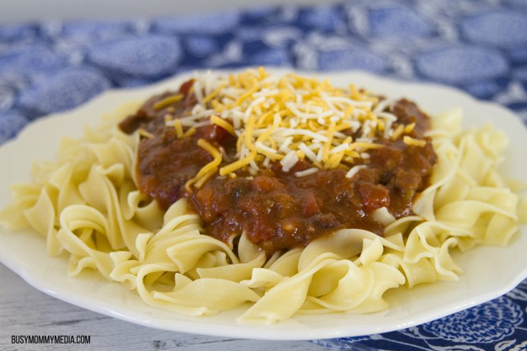 Cheesy Chili Noodles