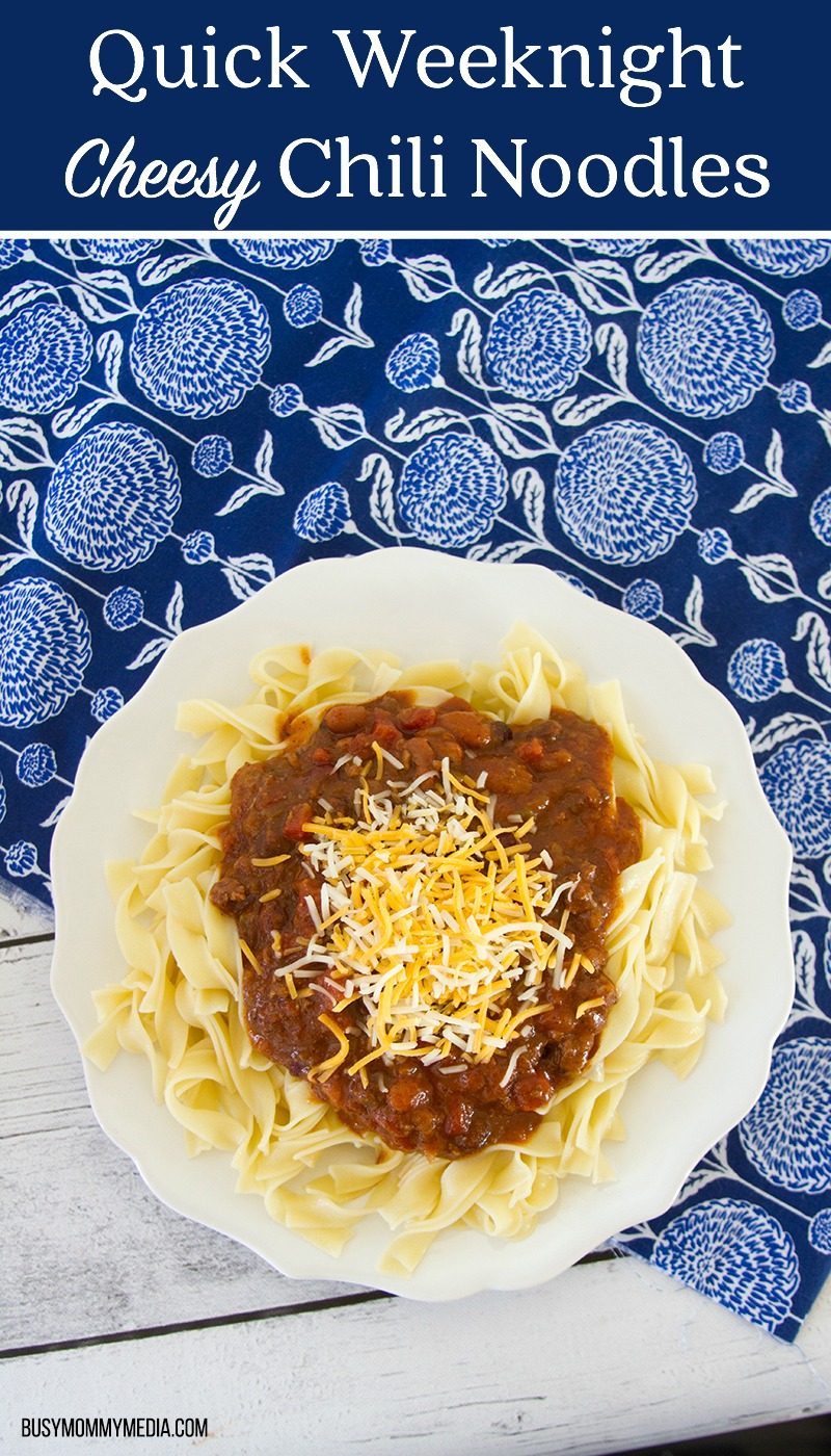 Quick Weeknight Cheesy Chili Noodles 