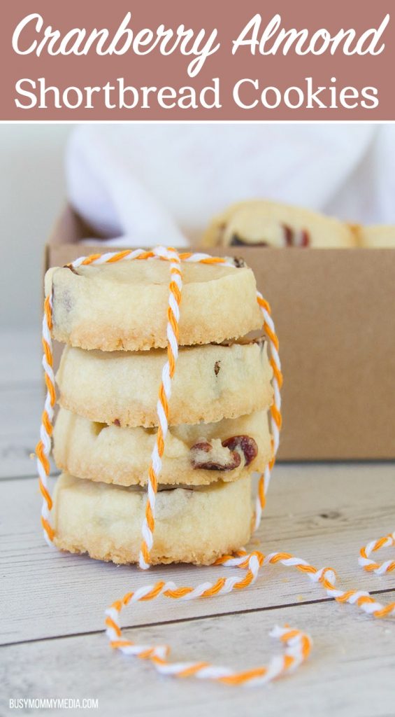 Cranberry Almond Shortbread Cookies