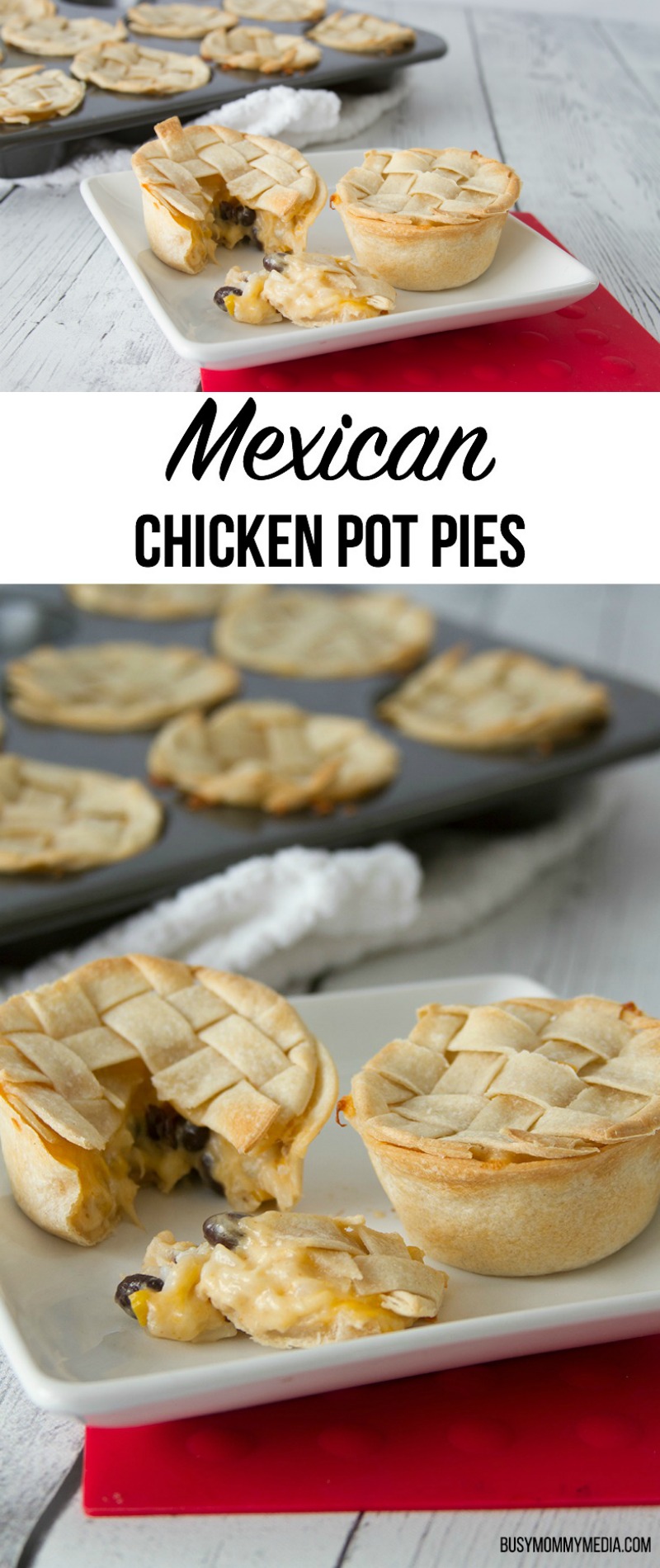 Mexican Chicken Pot Pie Recipe | These fun mini-hand pies are perfect for entertaining and kids love them! 