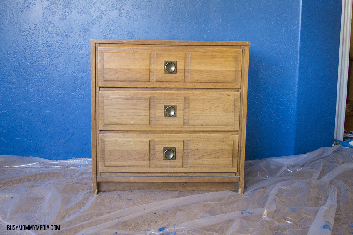Painted dresser before