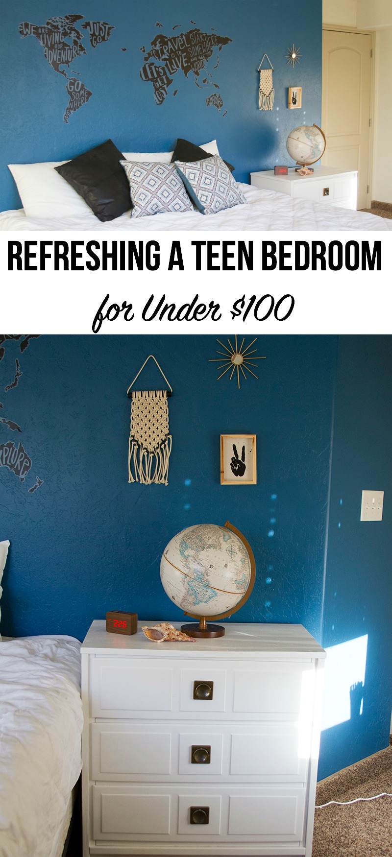 Refreshing a Teen Bedroom for Under $100